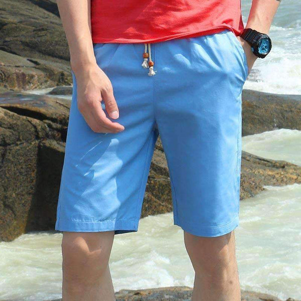 Planet Gates 2018 Лятна мода Нови дишащи памучни бермуди Ежедневни мъжки шорти Прави мъжки каки черни къси панталони до коляното 5xl