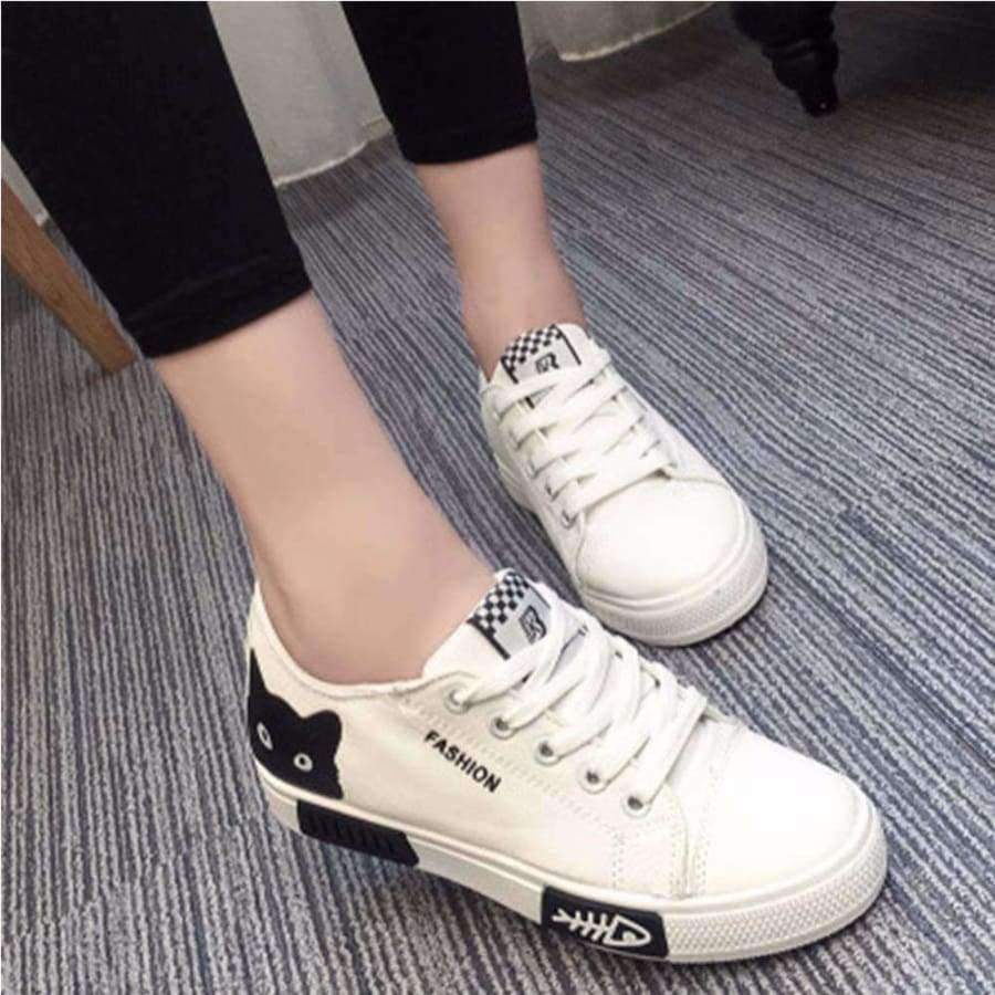 Planet Gates 2018 Summer female Shoes Lace Up Casual Board Shoes Women Sneakers Shoes Fashion Women Vulcanize Shoes Cartoon Women Canvas