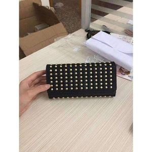Planet Gates 2018 Summer new rivets fashion twists and turns wallet big wild PU leather coin long wallet Y026