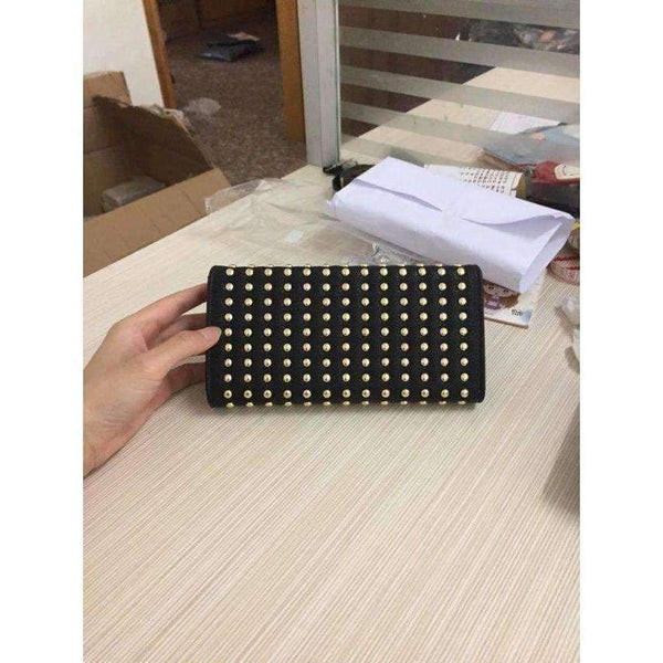 Planet Gates 2018 Summer new rivets fashion twists and turns wallet big wild PU leather coin long wallet Y026