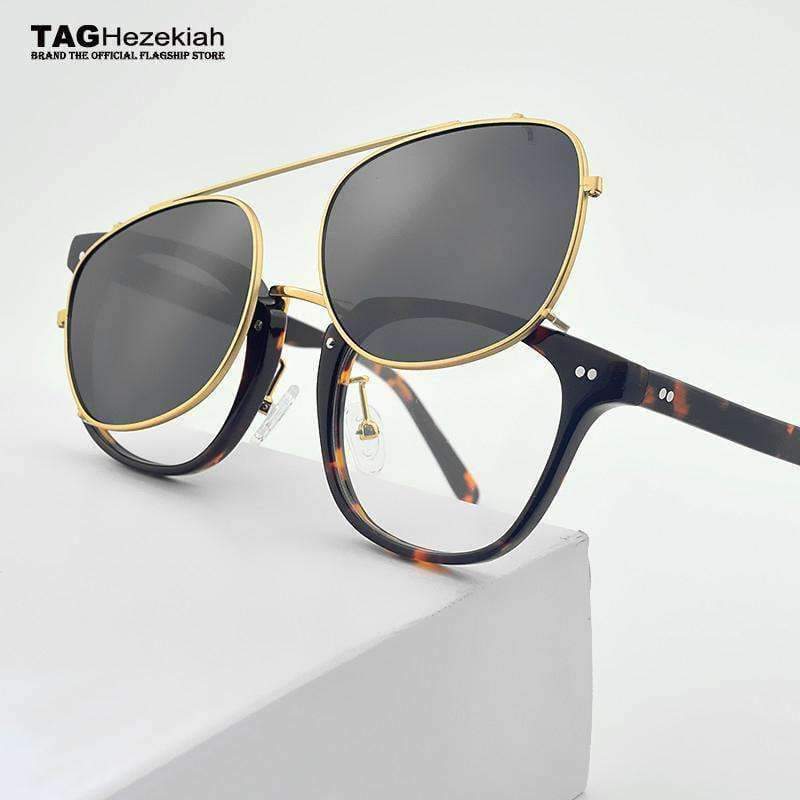 Planet Gates 2018 TAG Hezekiah brand Retro Glasses Frame Men Women With  Sunglasses Clip Eyeglasses Polarized For Male Multi-Purpose Eyewear