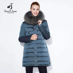 Planet Gates 2018 winter jacket Fashionable women thick Long Coat Warm Jackets Hood Adjustable Waist solid slim Cotton Padded