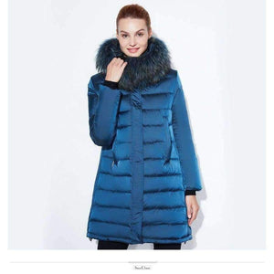 Planet Gates 2018 winter jacket Fashionable women thick Long Coat Warm Jackets Hood Adjustable Waist solid slim Cotton Padded