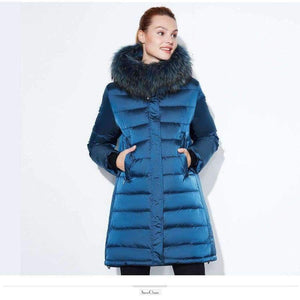 Planet Gates 2018 winter jacket Fashionable women thick Long Coat Warm Jackets Hood Adjustable Waist solid slim Cotton Padded