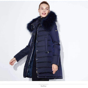 Planet Gates 2018 winter jacket Fashionable women thick Long Coat Warm Jackets Hood Adjustable Waist solid slim Cotton Padded