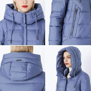 Planet Gates 2018 Winter New Collection Bio Fluff Hooded Women's Winter Coat Parkas European Style Warm Stylish Winter Jacket