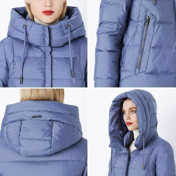 Planet Gates 2018 Winter New Collection Bio Fluff Hooded Women's Winter Coat Parkas European Style Warm Stylish Winter Jacket