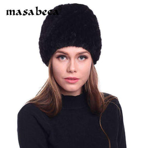 Planet Gates 2018 Winter Women's Hat Beanies Real Mink Fur Knitted Winter Hats for Women Natural Genuine Fur Caps Gorros Mujer Invierno