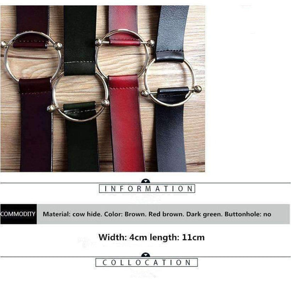 Planet Gates 2018 Women European Style Cowhide Wide Belt Fashion Grand Circle Buckle Female Genuine Leather Coat Skirt Decoration Belts