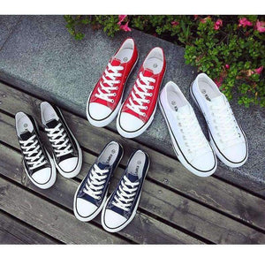 Planet Gates 2018Women Canvas Shoes Fashion Solid Color Women Vulcanized Shoes Lace-up Casual White Couple Shoes Woman Sneakers