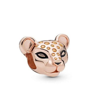 Planet Gates 2019 NEW Series 925 Sterling Silver Rose Gold Sparkling Lion Princess Charm Fit