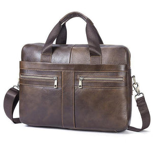 Planet Gates 2019F4coffee / China / 36cm Men's Bags Genuine Leather Crossbody male messenger bag Men's Shoulder Bag Business Briefcase Computer men Bags Totes