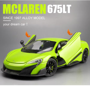 Planet Gates 2021 Best-selling 1:24 MCLAREN 675LT Sports Car Alloy Car Model Crafts Decoration Collection Toy Tools Gift