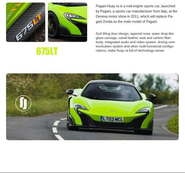 Planet Gates 2021 Best-selling 1:24 MCLAREN 675LT Sports Car Alloy Car Model Crafts Decoration Collection Toy Tools Gift