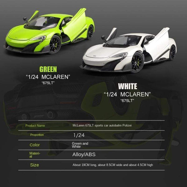 Planet Gates 2021 Best-selling 1:24 MCLAREN 675LT Sports Car Alloy Car Model Crafts Decoration Collection Toy Tools Gift