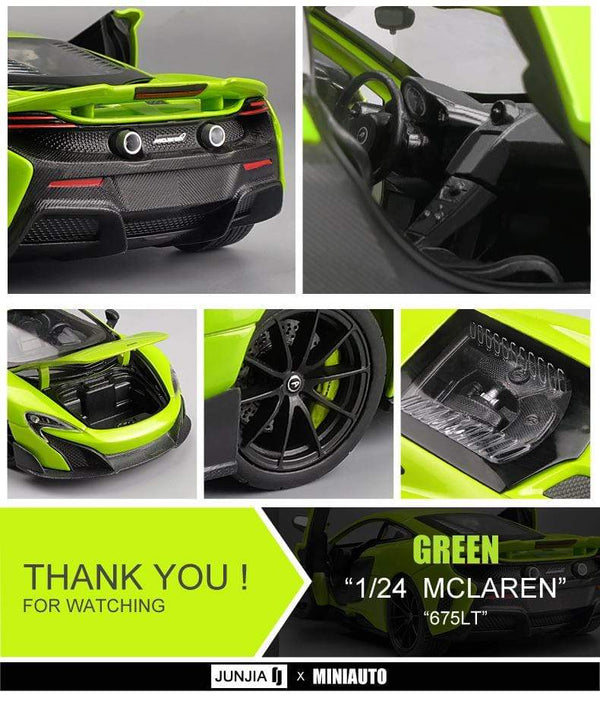 Planet Gates 2021 Best-selling 1:24 MCLAREN 675LT Sports Car Alloy Car Model Crafts Decoration Collection Toy Tools Gift