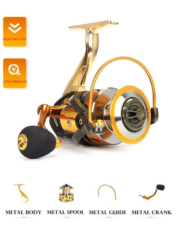 Planet Gates 2021 New All-Metal Fishing Reel Super Smooth Spinning Reel Carp Reel Sea Pole Long Cast Round Fishing Reels Goods For Fishing