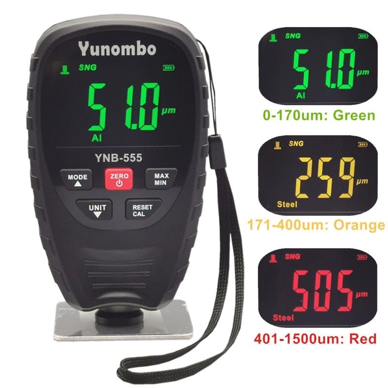 Planet Gates 2021 New Release Yunombo YNB-555/YNB-555R Film Thickness Meter Car Galvanized Paint Thickness Gauge Coating Thickness Gauge