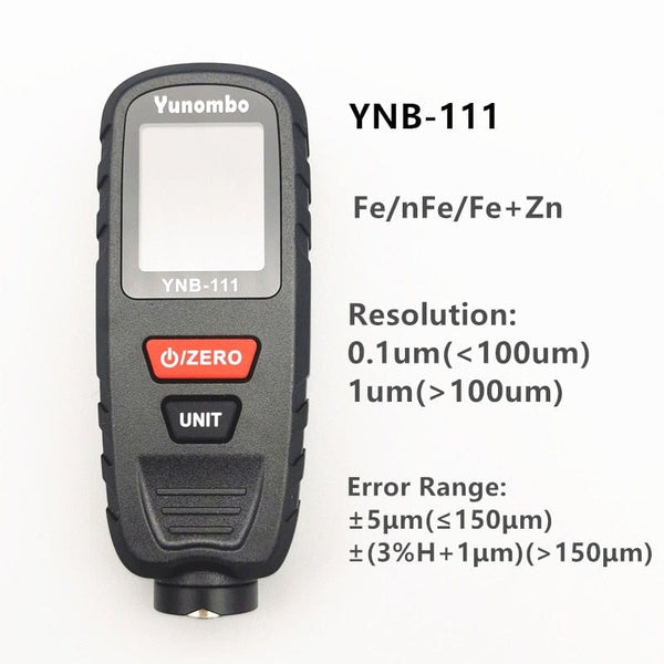 Planet Gates 2021 New Yunombo YNB-110/YNB-111 Mini Car Paint Thickness Gauge Coating Thickness Meter Film Thickness Tester Fe nFe Fe+Zn