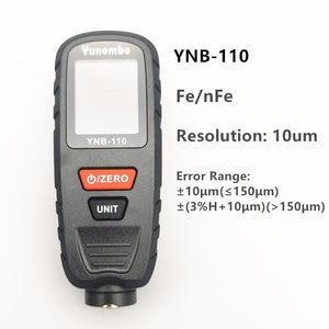 Planet Gates 2021 New Yunombo YNB-110/YNB-111 Mini Car Paint Thickness Gauge Coating Thickness Meter Film Thickness Tester Fe nFe Fe+Zn