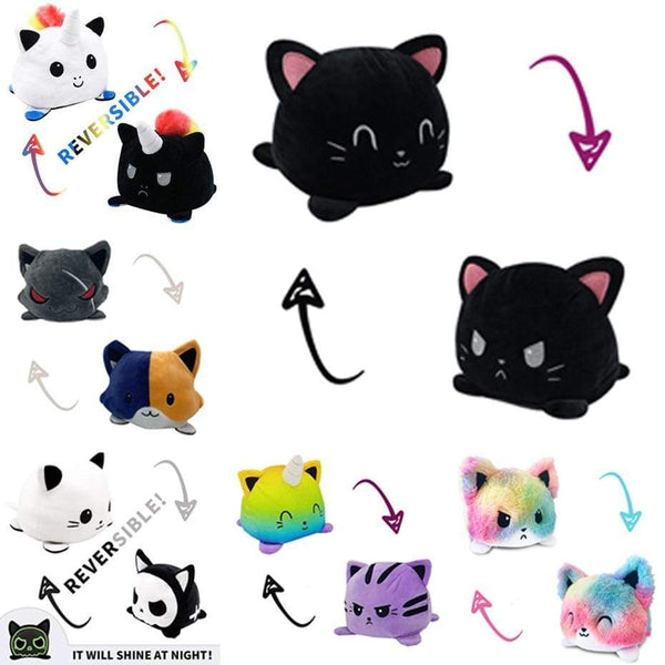 Planet Gates 2021 Reversible Cat Gato Kids Plushie Plush Animals Unicorn Double Sided Flip Doll Cute Toys For Peluches Plush Toys