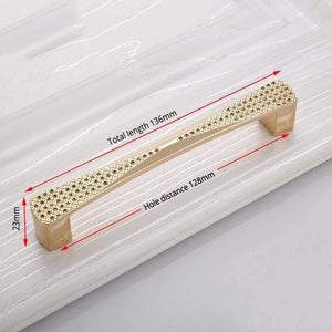 Champagne Gold Door Handles Zinc Alloy Cabinet Handle Drawer Knobs European Wardrobe Pulls Kitchen Handle Furniture Hardware