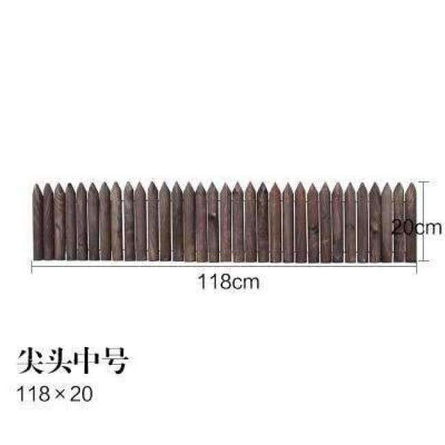 Planet Gates 20/25/30cm Wooden pile fence Garden wood fence Balcony courtyard decoration Flowerbed wood Small fence Natural anti-corrosion