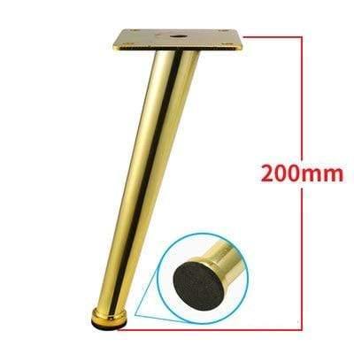 Gold Metal Furniture Leg Cone Tube Inclined Sofa Foot For Cabinet Table Legs Rubber Foot Screw Furniture Accessories