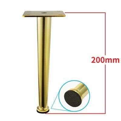 Gold Metal Furniture Leg Cone Tube Inclined Sofa Foot For Cabinet Table Legs Rubber Foot Screw Furniture Accessories