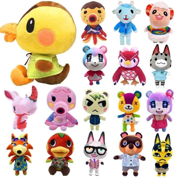 20cm 28cm Animal Crossing Plush Toy Cartoon Raymond Free Give Away 1pcs Amiibo Card Jingjiang Doll KK Isabelle Plush Toys