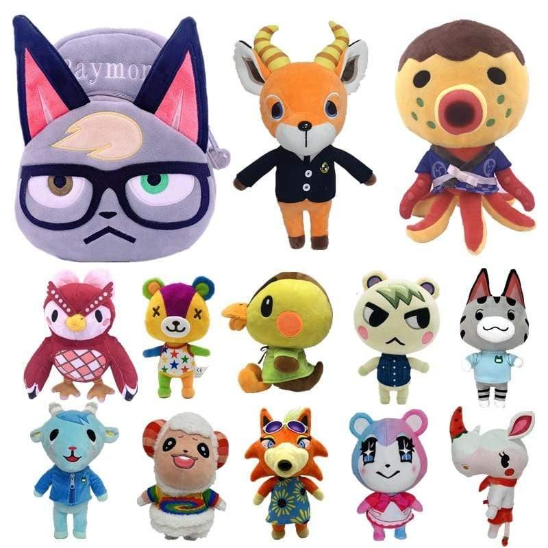 20cm 28cm Animal Crossing Plush Toy Cartoon Raymond Free Give Away 1pcs Amiibo Card Stitches Doll KK Isabelle Plush Toys