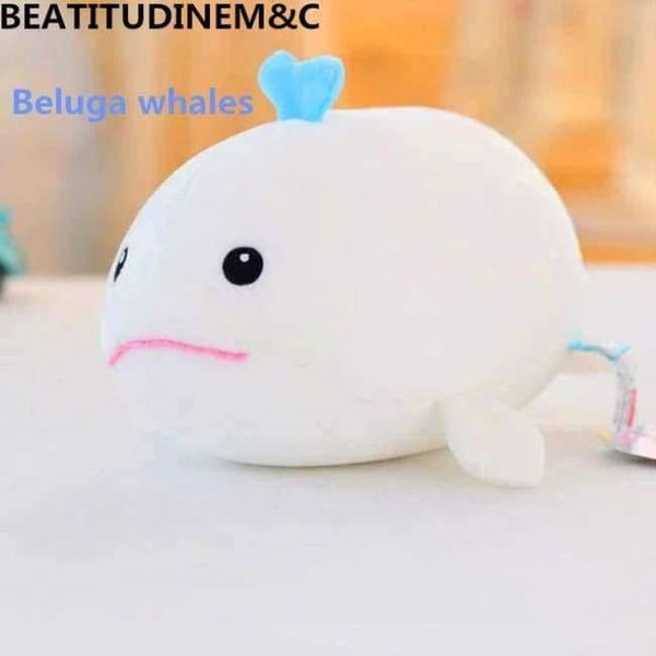 Planet Gates 20cm / Beluga Whale Cute Dolphin, Seals, Walruses, Killer Whales, Whale Sharks Plush Toys, Ocean Alliance Foam Particles Children Doll Dolls