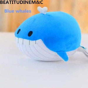 Planet Gates 20cm / Blue Whale Cute Dolphin, Seals, Walruses, Killer Whales, Whale Sharks Plush Toys, Ocean Alliance Foam Particles Children Doll Dolls