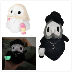 Planet Gates 20cm Cartoon Animal Plague Doctor Stuffed Plush Toy Halloween Decoration Beak Doctor Party Prom Props Luminous Horrible Granny