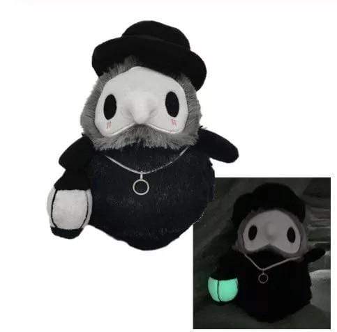 Planet Gates 20cm Cartoon Animal Plague Doctor Stuffed Plush Toy Halloween Decoration Beak Doctor Party Prom Props Luminous Horrible Granny