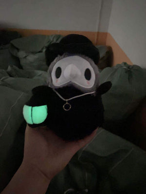 Planet Gates 20cm Cartoon Animal Plague Doctor Stuffed Plush Toy Halloween Decoration Beak Doctor Party Prom Props Luminous Horrible Granny