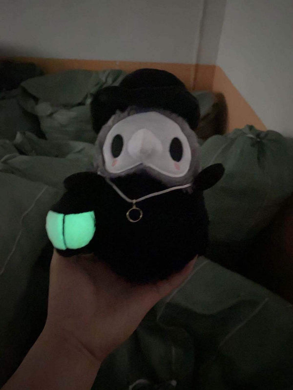 Planet Gates 20cm Cartoon Animal Plague Doctor Stuffed Plush Toy Halloween Decoration Beak Doctor Party Prom Props Luminous Horrible Granny