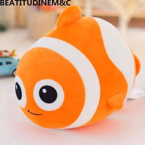 Planet Gates 20cm / Clown fish Cute Dolphin, Seals, Walruses, Killer Whales, Whale Sharks Plush Toys, Ocean Alliance Foam Particles Children Doll Dolls
