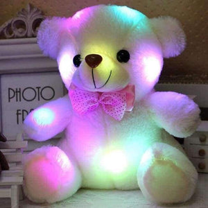 Planet Gates 20CM Colorful Glowing  Luminous Plush Baby Toys Lighting Stuffed Bear Teddy Bear Lovely Gifts for Kids