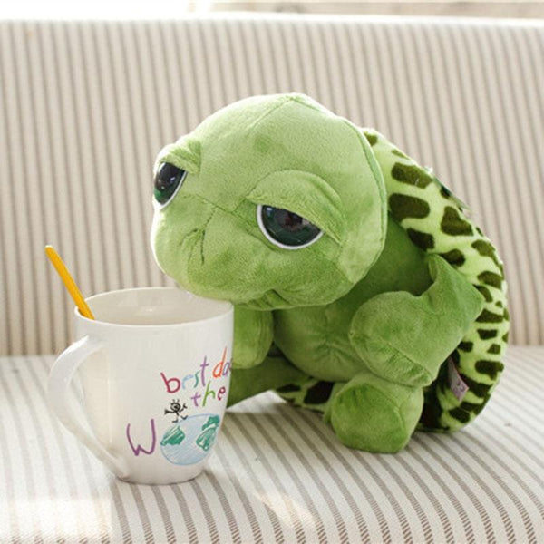 Planet Gates 20CM Cute Baby Super Green Big Eyes Stuffed Tortoise Turtle Animal Plush Baby Toy Gift