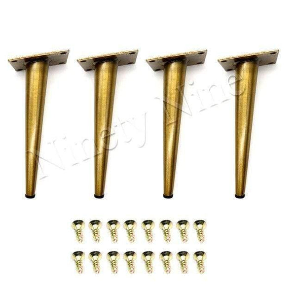 4Pcs/Set 15/20/25/30CM Furniture Cabinet Metal Legs Round Tapered Leg DIY Furnitur Sofa Table Bed Shoe Cabinet Desk Legs