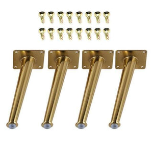 4Pcs/Set 15/20/25/30CM Furniture Cabinet Metal Legs Round Tapered Leg DIY Furnitur Sofa Table Bed Shoe Cabinet Desk Legs