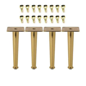 4Pcs/Set 15/20/25/30CM Furniture Cabinet Metal Legs Round Tapered Leg DIY Furnitur Sofa Table Bed Shoe Cabinet Desk Legs