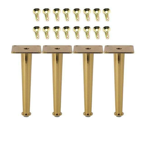 4Pcs/Set 15/20/25/30CM Furniture Cabinet Metal Legs Round Tapered Leg DIY Furnitur Sofa Table Bed Shoe Cabinet Desk Legs