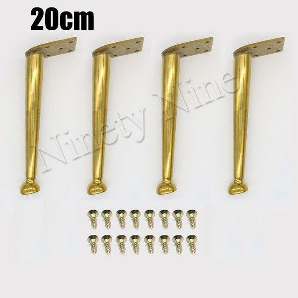 4Pcs/Set 15/20/25/30CM Furniture Cabinet Metal Legs Round Tapered Leg DIY Furnitur Sofa Table Bed Shoe Cabinet Desk Legs