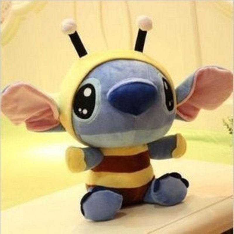 20CM Kawaii Bee Stitch Plush Toys Cartoon Animals Stuffed Soft Doll Funny Stitch Peluche Brinquedos For Children Christmas Gifts (20cm)