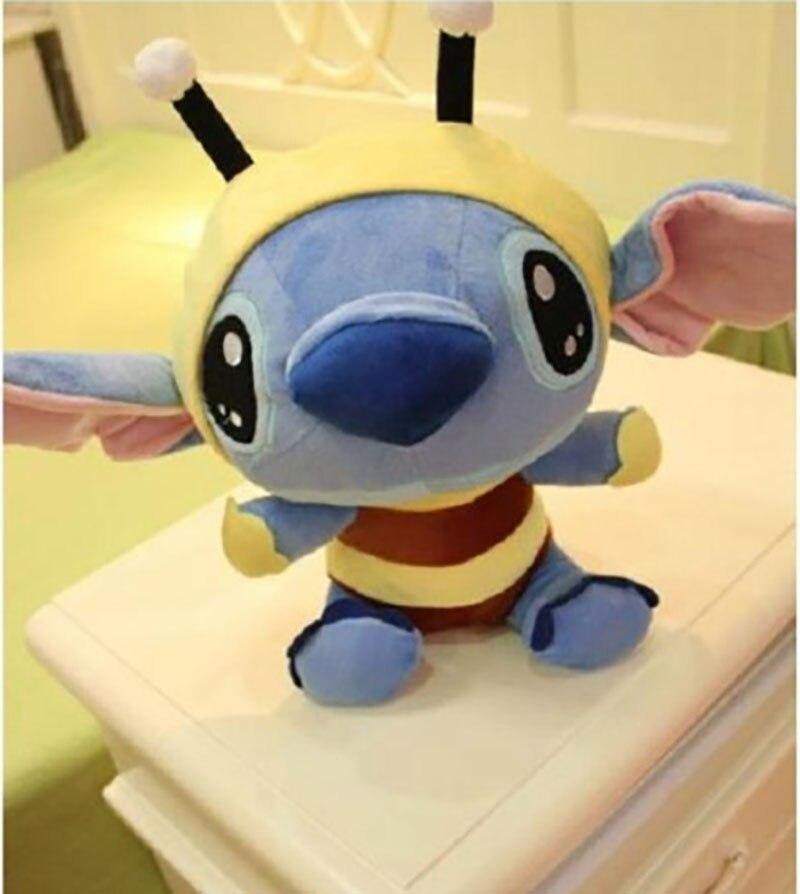 20CM Kawaii Bee Stitch Plush Toys Cartoon Animals Stuffed Soft Doll Funny Stitch Peluche Brinquedos For Children Christmas Gifts (20cm)