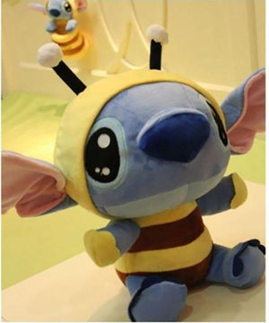 20CM Kawaii Bee Stitch Plush Toys Cartoon Animals Stuffed Soft Doll Funny Stitch Peluche Brinquedos For Children Christmas Gifts (20cm)