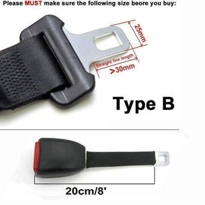 Planet Gates 20cm Type B E24 Safe Certified Rigid Stem Seat Belt Extenders For Cars Safety Belt Clip Extension for Children's Car Seats Black Gray Beige