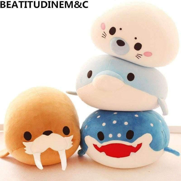 Planet Gates 20cm / Whale shark Cute Dolphin, Seals, Walruses, Killer Whales, Whale Sharks Plush Toys, Ocean Alliance Foam Particles Children Doll Dolls